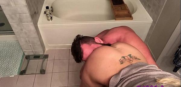 FoxxxLife - Bathroom fuck session with massive load